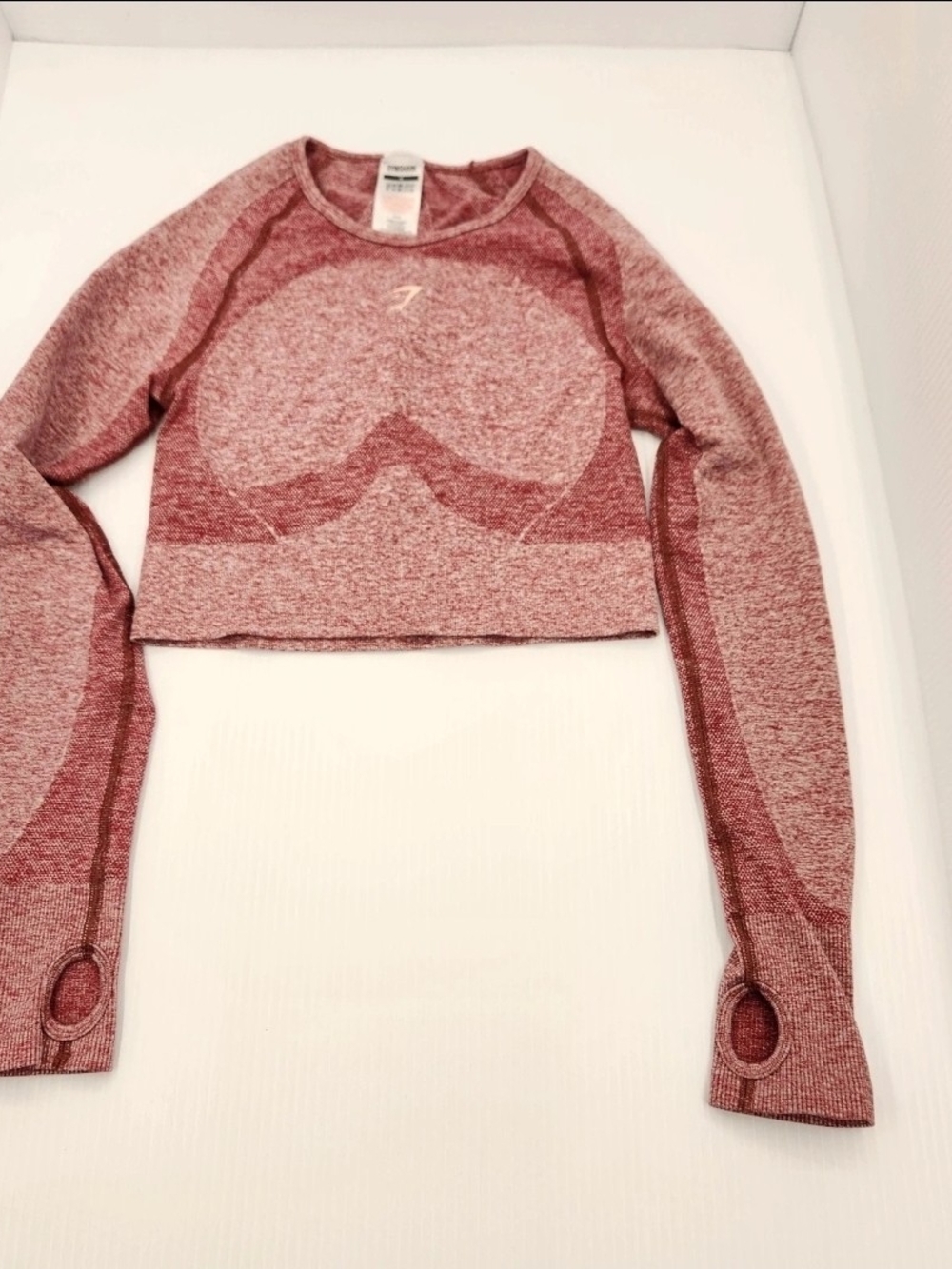 Gymshark Seamless Long Sleeve Crop Top - Dusty Rose